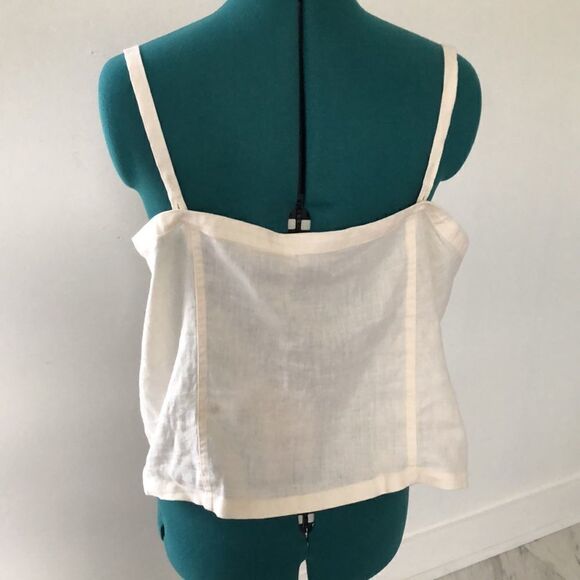 Everlane “The PicnicTop” 100% Linen Crop Top Cami Size 14 - Picture 3 of 4